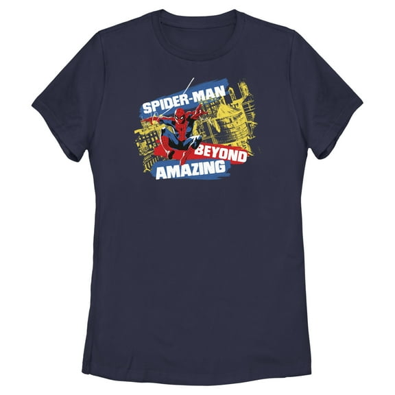 Women's Marvel Spider-Man Beyond Amazing SPIDERMAN CITY SWING T-Shirt