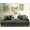 Green, variant on Welzona 70" Corduroy Sofa, Oversized 2-Seater Couch with 2 Throw Pillows, Tool-Free Assembly, Grey