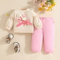 thumbnail image 2 of Gaexia Girls Fall Outfits Size 10-12 ,Toddler Girls Floral Pullover Top and Pants Outfits Long Sleeve Casual Playwear for Baby to Preschool Age 6M-4Y, 2 of 6