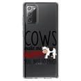 thumbnail image 1 of DistinctInk Clear Shockproof Hybrid Case for Samsung Galaxy Note 20 (6.7" Screen) - TPU Bumper Acrylic Back Tempered Glass Screen Protector - Cows Make Me Happy You Not So Much, 1 of 3