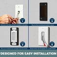 thumbnail image 5 of TOPGREENER Bristled Brush Wall Plate with Mounting Brackets, Pass-Through Wall Plate for Low Voltage Cables, 1-Gang 4.5" x 2.75", Polycarbonate Thermoplastic, TG8891MB-2PCS, White, 2 pack, 5 of 6