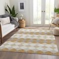 thumbnail image 6 of Addison Rugs Mayfield Premium Machine Washable Transitional Geometric Gold Rectangle Rug, 9' x 12', 6 of 6