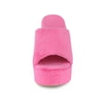 thumbnail image 2 of INSPIRE CHIC Women's Platform Slides Chunky Heel Sandals Hot Pink 8, 2 of 8