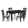 thumbnail image 2 of East West Furniture Dining Room Set Black, WECL5-BLK-C, 2 of 6