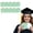 Green, variant on Graduation Advice Cards for The Graduate (10 Pack), 2026 Graduation Gift Card, Bachelor's Hat-Shaped Card, High School or College Graduation Party Games Decorations Supplies, 5.9×5.9 in,Red
