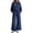 Navy/women's 2 piece sweatsuit, variant on SZJXBUY Petite Sweatsuits for Women 5 Ft Short Oversized Fall 2 Piece Matching Sweat Sets Plus Size Hoodies & Baggy Wide Leg Pants Outfits Gray,L