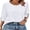 White, variant on Womens Tops 3/4 Sleeve with Buttons Dressy Casual Blouses Summer Outfits Beach Vacation Plus Size Spring Clothes White Tops