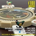 thumbnail image 2 of Juego de dominó CHH doble con 12 números, tamaño profesional, tren mexicano y pollo CHH CHH, 2 of 7
