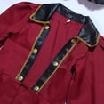 thumbnail image 6 of Kids Pirate Costumes Coat Top Hat Waist Belt Pants with Boot CoversSet Girl Dress Up Clothes for Play Kids Girls Halloween Costumes, 6 of 9