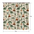thumbnail image 5 of Beige Dinosaurs Volcanoes Pattern Shower Curtain 72"x72" ,Bathroom Decorative Shower Curtains Set with 12 Hooks,Modern Waterproof Washable Shower Curtain, 5 of 6