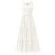 thumbnail image 1 of Vestido BTFBM para mujer con ojales de verano, midi, blanco, talla S, 1 of 9