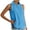 Sky Blue, variant on iHengLiXing Tops for Women Plus Size Women's Casual Solid Color Sleeveless Button-up Top Shirts XXL