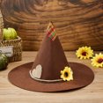 thumbnail image 2 of Txlixc Sombrero de espantapájaros, Sunflower felt Wizard hat role play Fittings para Halloween Txlixc moda, 2 of 9