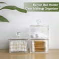thumbnail image 4 of CSChome Vanity Organizer Storage Box Acrylic Organizer Makeup Remover Box Multifunctional Swab Dresser Organiser with Lid, 4 of 7