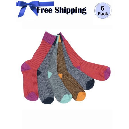 James Fiallo Men's 6 Pairs Boot Socks