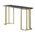 thumbnail image 1 of Bowery Hill Contemporary Metal Console Table in Black and Gold, 1 of 5