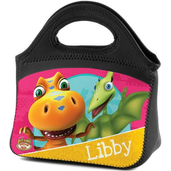 Personalized Dinosaur Train Pink Lunch Tote