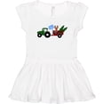 thumbnail image 3 of Inktastic Plaid Christmas Tractor With Cute Reindeer Girls Toddler Dress, 3 of 5