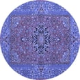 thumbnail image 1 of Ahgly Company Machine Washable Indoor Round Persian Blue Traditional Area Rugs, 5' Round, 1 of 4