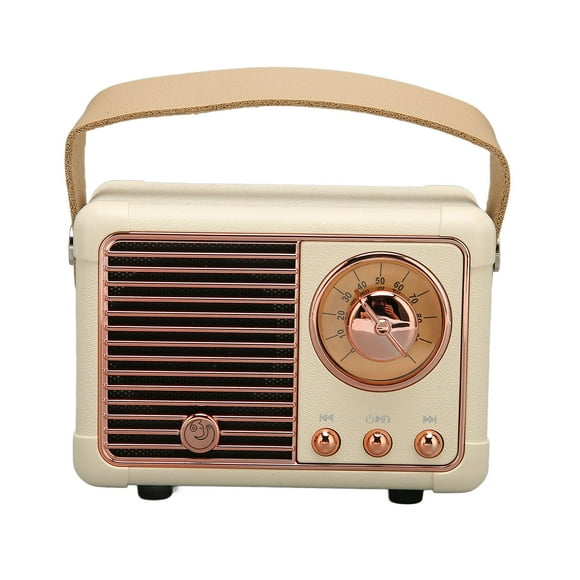 Haut-parleur Rétro, Décor Vintage, Petite Enceinte Sans Fil, Style Mignon à l'Ancienne pour Cuisine Bureau Chambre Fête Extérieur, Cadeaux d'Anniversaire pour Femmes Adolescentes