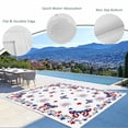 thumbnail image 6 of Outdoor Rug 3x5 ft 4th of July Waterproof Outdoor Patio Rug Mat Non Slip Outside Area Rugs Carpet for RV,Camping,Porch,Deck,Pool,Balconybackyard,Patriotic Butterfly Stars Fireworks Red White Blue, 6 of 9