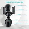 thumbnail image 2 of Car Cup Holder Expander Adapter (Adjustable) THIS HILL All Purpose Cup Holder Expander for Car with Rubber Fits Less Than 5.51" Large Bottles & Mugs & Foods & Drinks, 2 of 9