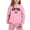 Pink, variant on Little Girls Outfits Sets Casual Winter Wear Trendy Printed Hooded Sweatshirt Cute Girls' Fall Clothing Sets Pink Size 5-6T