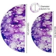 thumbnail image 3 of RYLABLUE Jupe de Sapin de Noël Flocon de Neige Violette pour Décoration de Fête Intérieure Extérieure 36 Pouces, 3 of 5