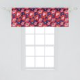 thumbnail image 2 of Ambesonne Poppy Flower Window Valance, Blossoming Abstract, 54" X 18", Pale Blue Vermilion, 2 of 3