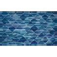 thumbnail image 2 of Art Atelier Alliance 32x21 White Modern Wood Framed Museum Art Print Titled - Blue Lattice, 2 of 4