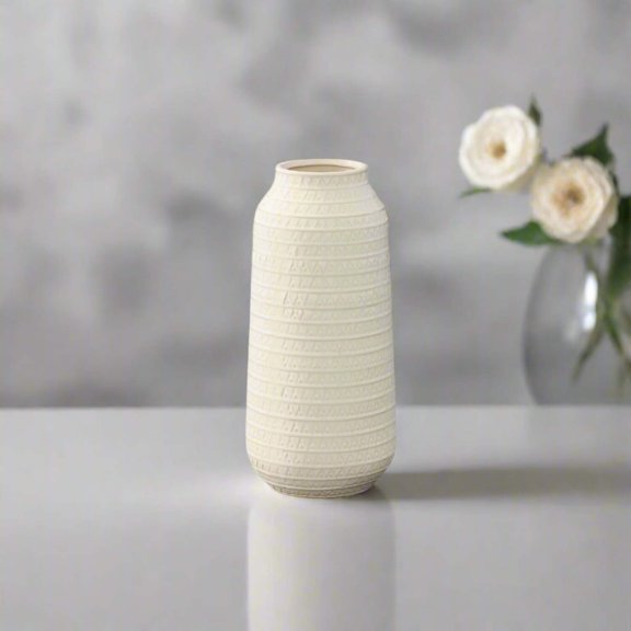 Ivare Layered Tribal Pattern Ceramic Vase