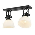 thumbnail image 5 of Yep by Golden Lighting Hines 2-light Semi-Flush Mount in Matte Black and Opal Glass, 5 of 6