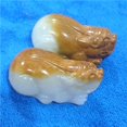 thumbnail image 3 of Jade Afghan white jade Pixiu hand-held piece, Afghan Pixiu with skin, unisex pendant., 3 of 4