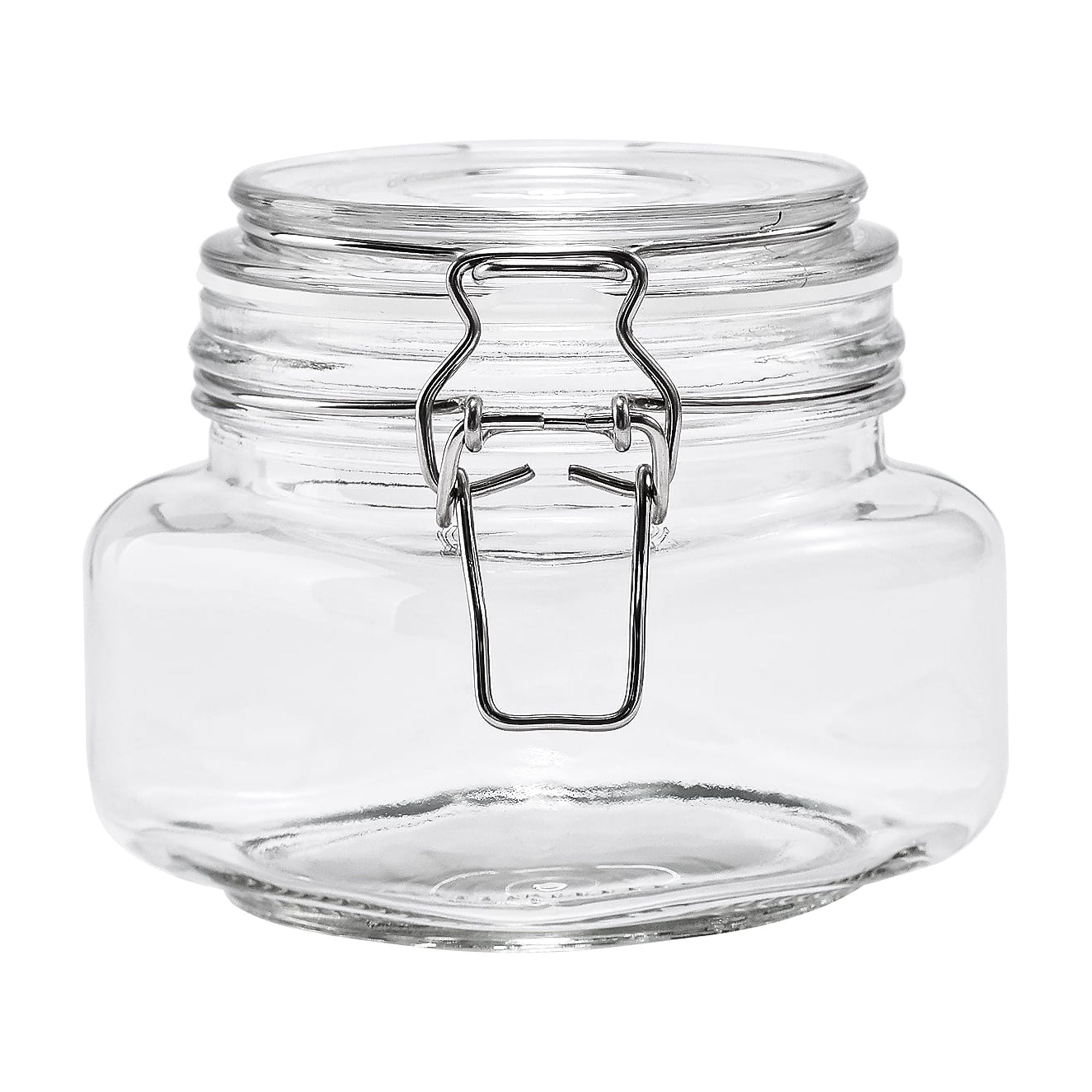 Mainstays 17 oz Glass Airtight Food Storage Jar Canister with Locking Lid, Pantry Organizer Container for Dry Food, Coffee, Sugar, Spices and Kitchen Storage