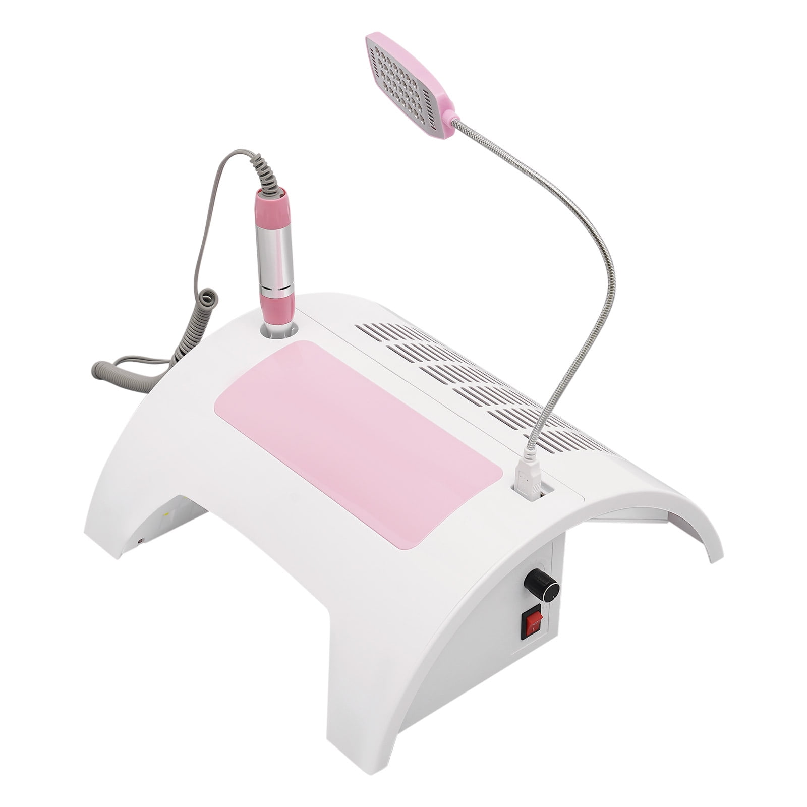 5 in 1 Nail Lamp with UV LED Light, Dust Collector, Drill, USB Light, 60W Fast Curing, 30s/60s/90s Timer, for Home Salon Manicure Pedicure Gift