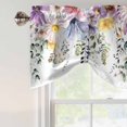thumbnail image 4 of Wild Flowers Tie Up Valance Curtains for Windows, Kitchen Curtains Window Treatments, Farmhouse Country Floral Leaf Plant Short Window Shades Valances for Bedroom Bathroom Cafe 54"x18", 4 of 8