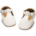 thumbnail image 4 of HsdsBebe?Baby?Boys?Girls?Oxford?Shoes?PU?Leather?Soft?Rubber?Sole?Sneakers??Anti-Slip?Toddler?Ankle?Boots?Infant?Walking?Shoes Moccasins, 4 of 6