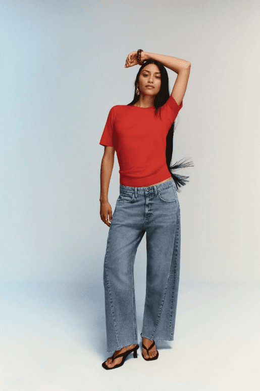 Free Assembly Women's and Women's Plus Side Panel Barrel Jeans, 30" Inseam, Sizes 0-28W