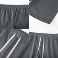 thumbnail image 4 of Nestiefly Men's Cotton Shorts Casual Elastic Waist Drawstring Lightweight Workout Lounge Beach Jersey Sweat Shorts Dark Gray 2XL, 4 of 4