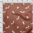 thumbnail image 3 of oneOone Cotton Flex Rust Brown Fabric Bird Craft Projects Decor Fabric Printed By The Yard 40 Inch Wide, 3 of 4