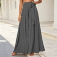 thumbnail image 3 of PADFRYBK Wide-Leg Pants For Womens Casual Loose Pants Solid Color Elastic Waist Sweatpants Straight Leg Pants With Pockets, 3 of 8