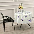 thumbnail image 7 of Coolnut Cute Musical Notes Round Table Cloth 60" Tablecloth with Trim Ribbon Stain-Resistant Dining Table Cover for Home Dinner Party Tabletop Fabric House Decor, 7 of 7