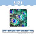 thumbnail image 2 of 14 Inch Wall Clock Battery Operated Square Clock Decorative for Office, Kitchen, Outdoor, Living Room，Green Peacock Feather Bird Art, 2 of 4