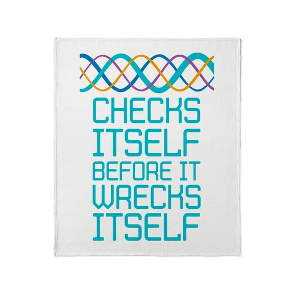 CafePress - DNA Checks Itself Throw Blanket - Soft Fleece Throw Blanket, 50"x60" for All Ages