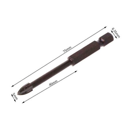 

Goodhd Carbide Point Spear Head Drill Bit With 4 Cutting Edge for Ceramics Granite Tile