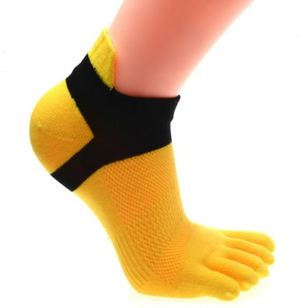 

Mens Five Toe Breathable Cotton Socks Pure Sports Trainer Running Finger Socks