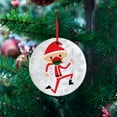 thumbnail image 3 of Fiudx Adorno de Papá Noel Enmascarado, Diseño Navideño Único de 2020, Decoración de Madera para Árbol, Divertido Recuerdo para Familiares y Amigos, Perfecto para Fiestas y Ocasiones Especiales, Tamañ, 3 of 3