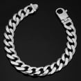 thumbnail image 2 of KoolJewelry Solid Sterling Silver 11.9mm Curb Link Bracelet for Men (8.5 inch), 2 of 5