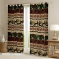 thumbnail image 2 of Aztec Curtains & Drapes Woodland Animals Bear Curtains,Southwest Exotic Tribal Geometry Blackout Curtains 2 Panels 42"Wx63"L Country Deer Reindeer Retro Rustic Farmhouse Decor, 2 of 6