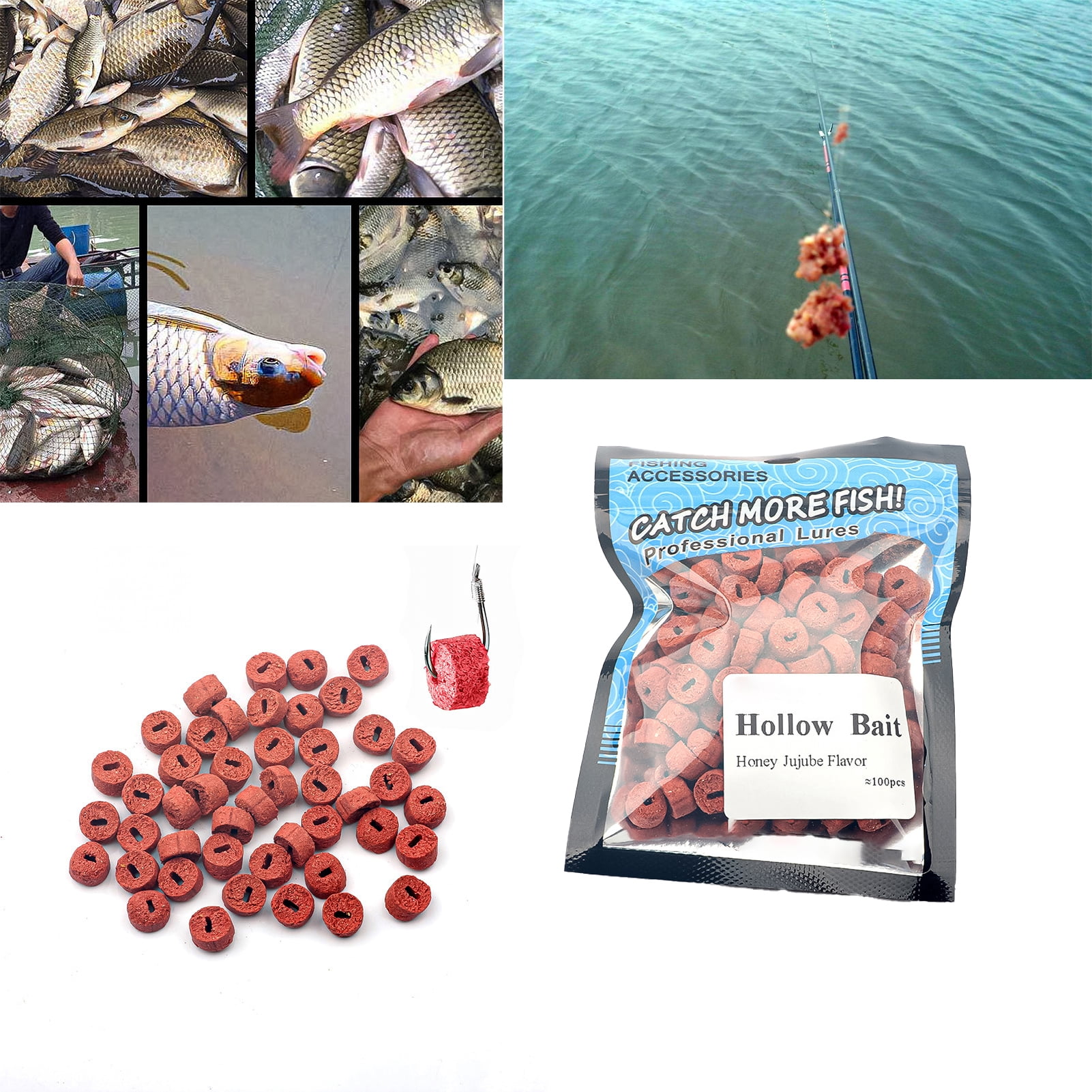 Visland Hollow Red Bait Artificial Attractive Ecofriendly Insect